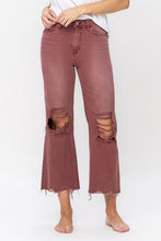 Load image into Gallery viewer, 90&#39;s Vintage High Rise Crop Flare Jeans
