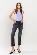 Load image into Gallery viewer, High Rise Raw Step Hem Crop Flare Jeans
