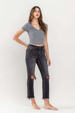 Load image into Gallery viewer, High Rise Stretch Distressed Crop Slim Straight
