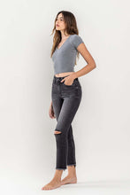 Load image into Gallery viewer, High Rise Stretch Distressed Crop Slim Straight
