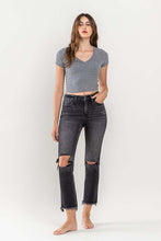 Load image into Gallery viewer, High Rise Stretch Distressed Crop Slim Straight
