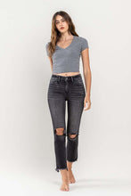 Load image into Gallery viewer, High Rise Stretch Distressed Crop Slim Straight
