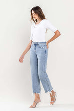 Load image into Gallery viewer, High Rise Distressed Hem Crop Dad Jeans
