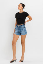 Load image into Gallery viewer, High Rise Raw Hem Denim Shorts
