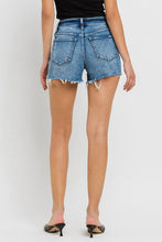 Load image into Gallery viewer, High Rise Raw Hem Denim Shorts
