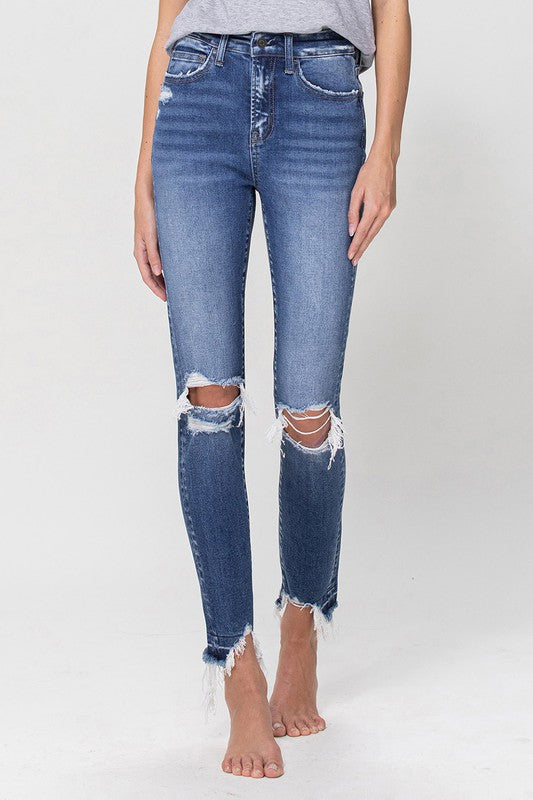 High Rise Ankle Skinny