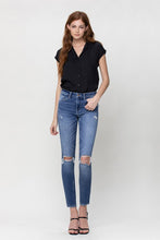 Load image into Gallery viewer, Distressed Mid Rise Ankle Skinny
