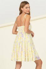 Load image into Gallery viewer, FLIRTY FLORAL TIE-STRAP MIDI DRESS
