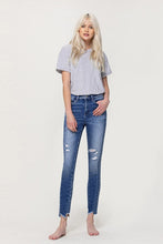 Load image into Gallery viewer, High Rise Ankle Skinny with Uneven Hem Detail
