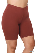 Load image into Gallery viewer, Plus Premium Cotton Biker Shorts

