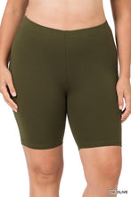 Load image into Gallery viewer, Plus Premium Cotton Biker Shorts
