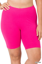 Load image into Gallery viewer, Plus Premium Cotton Biker Shorts
