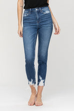 Load image into Gallery viewer, HIGH RISE RELEASED DISTRESSED HEM CROP SKINNY
