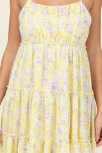 Load image into Gallery viewer, FLIRTY FLORAL TIE-STRAP MIDI DRESS
