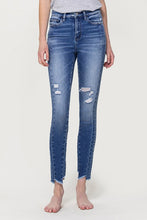 Load image into Gallery viewer, High Rise Ankle Skinny with Uneven Hem Detail
