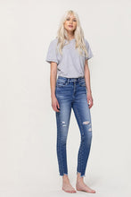 Load image into Gallery viewer, High Rise Ankle Skinny with Uneven Hem Detail
