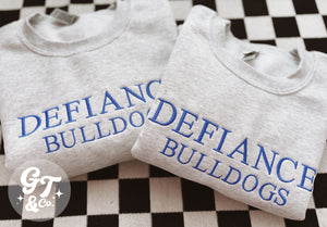 Custom School Basic Embroidered Crewneck *MADE TO ORDER 10-15 BIZ DAYS*