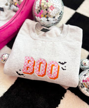 Load image into Gallery viewer, BOO Checkered Embroidered Crewneck *MADE TO ORDER 10-15 BIZ DAYS*
