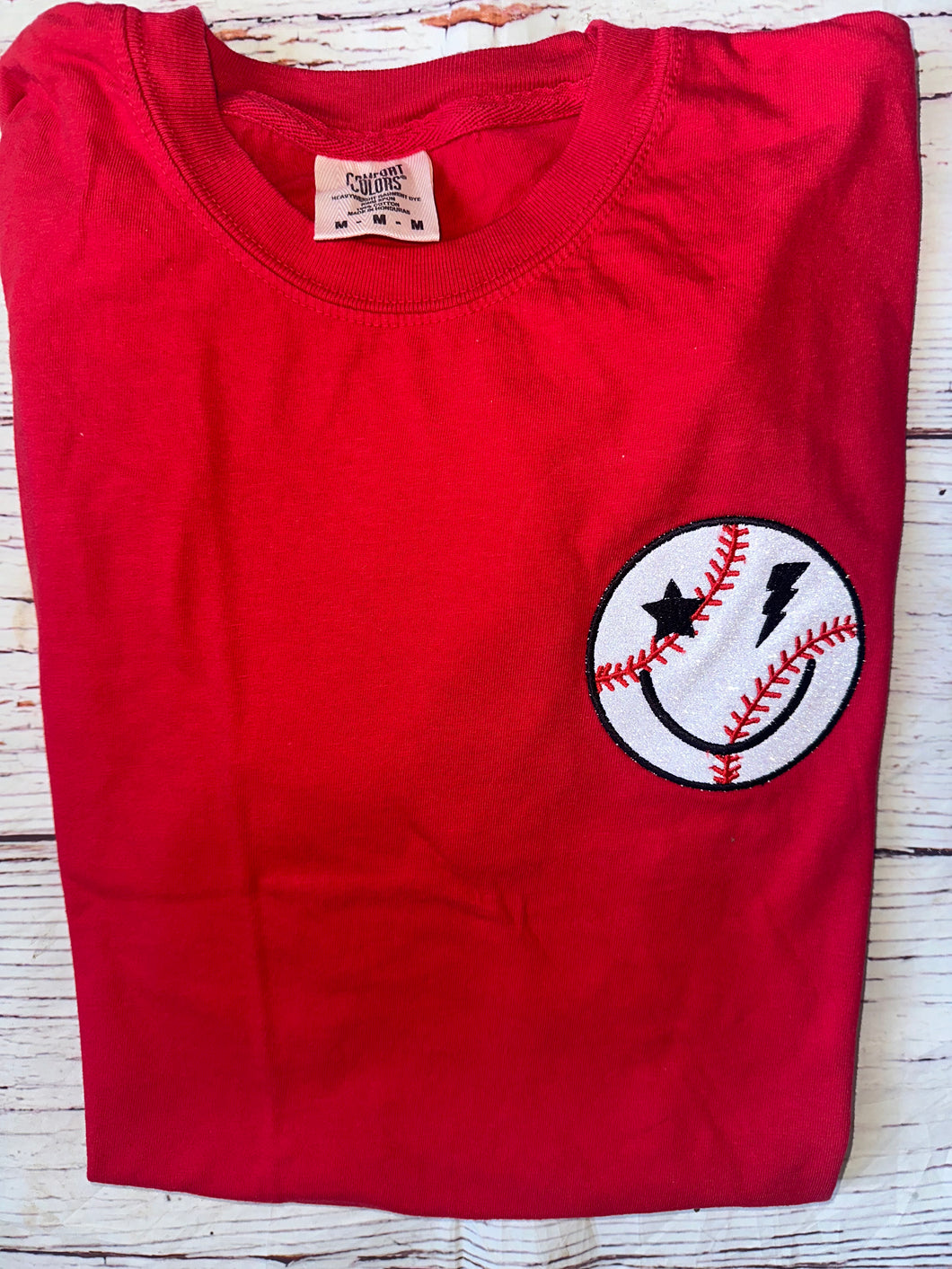 Baseball Embroidered Glitter Patch