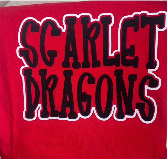 Scarlet Dragons Glitter Puff