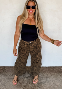 Cheetah Barrel Jeans