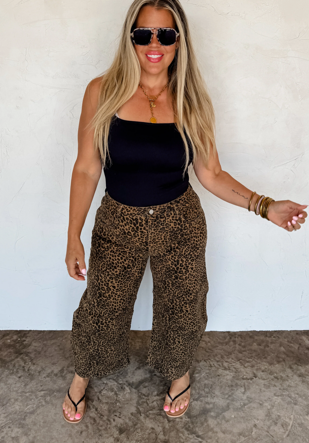 Cheetah Barrel Jeans