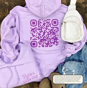 Have a nice day QR code Hoodie