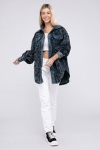 Load image into Gallery viewer, Vintage Washed Leopard Corduroy Buttoned Jacket
