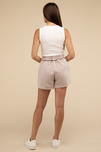 Load image into Gallery viewer, Acid Wash Fleece Drawstring Shorts with Pockets
