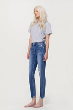 Load image into Gallery viewer, High Rise Ankle Skinny with Uneven Hem Detail
