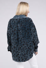 Load image into Gallery viewer, Vintage Washed Leopard Corduroy Buttoned Jacket
