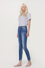 Load image into Gallery viewer, High Rise Ankle Skinny with Uneven Hem Detail
