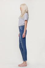 Load image into Gallery viewer, High Rise Ankle Skinny with Uneven Hem Detail
