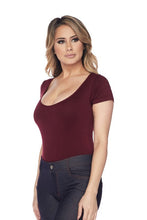Load image into Gallery viewer, Scoopneck Short Sleeve Seamless Bodysuit
