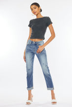 Load image into Gallery viewer, HIGH RISE CUFFED SLIM STRAIGHT JEANS - KC9250M
