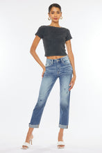 Load image into Gallery viewer, HIGH RISE CUFFED SLIM STRAIGHT JEANS - KC9250M
