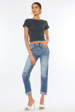 Load image into Gallery viewer, HIGH RISE CUFFED SLIM STRAIGHT JEANS - KC9250M
