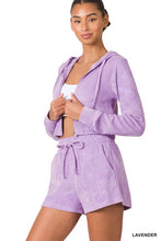 Load image into Gallery viewer, LOOP TERRY ZIP UP CROPPED HOODIE &amp; SHORTS SET
