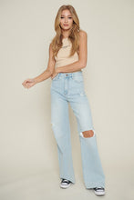 Load image into Gallery viewer, Distressed Wide Leg Jeans
