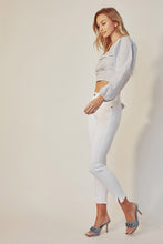 Load image into Gallery viewer, HIGH RISE ANKLE SKINNY WHITE JEANS-KC8604WT
