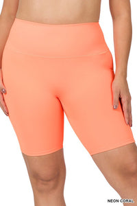 PLUS ATHLETIC HIGH RISE BIKER SHORTS