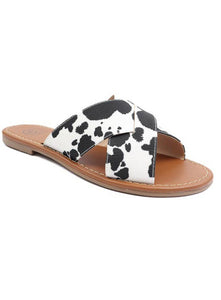 Cross band slide Sandal
