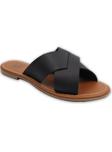 Cross band slide Sandal