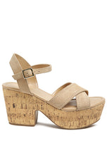Load image into Gallery viewer, ULLA HIGH HEELED BLOCK SANDAL IN BLACK
