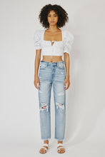 Load image into Gallery viewer, HIGH RISE SLIM STRAIGHT JEANS-KC8708M
