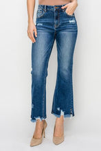 Load image into Gallery viewer, RISEN High Waist Raw Hem Flare Jeans
