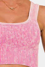 Load image into Gallery viewer, Zenana Ribbed Square Neck Wide Strap Tank
