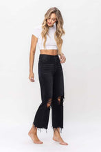 Load image into Gallery viewer, Vervet by Flying Monkey Vintage Ultra High Waist Distressed Crop Flare Jeans
