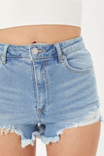 Load image into Gallery viewer, LOVE TREE Raw Hem Cat&#39;s Whisker Denim Shorts
