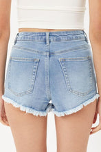 Load image into Gallery viewer, LOVE TREE Raw Hem Cat&#39;s Whisker Denim Shorts
